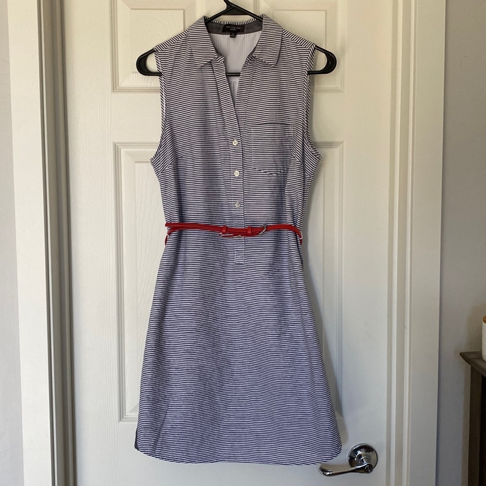 The Limited Ashton Black Chambray Stripe Dress. EUC. Size S.